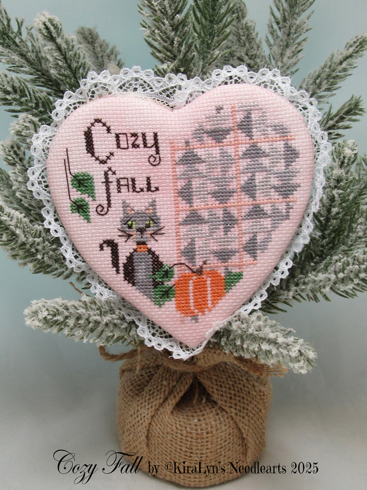 Cozy Fall Quilted Heart