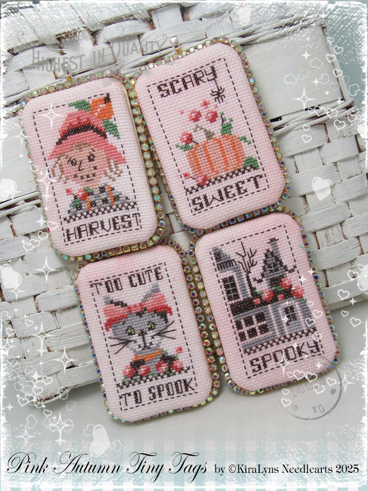 Pink Autumn Tiny Tags