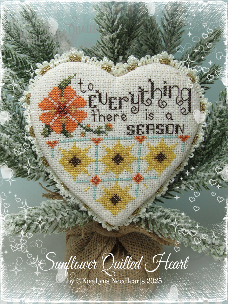 Sunflower Quilted Heart