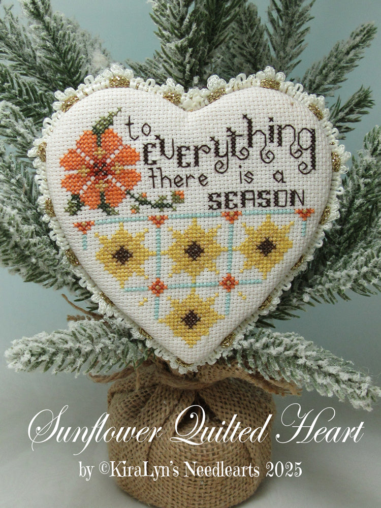 Sunflower Quilted Heart
