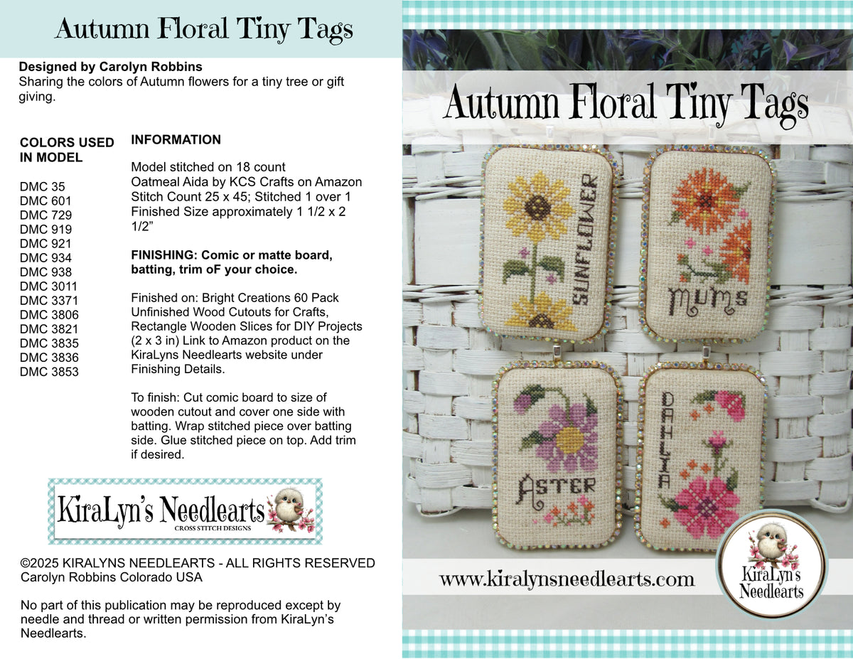 Autumn Floral Tiny Tags