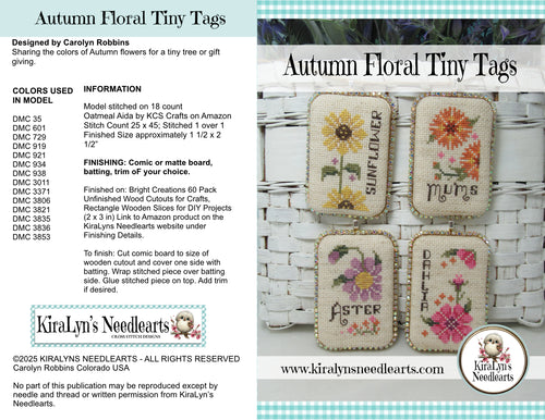 Autumn Floral Tiny Tags