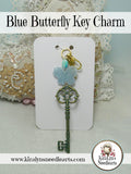 Blue Butterfly Key Charm