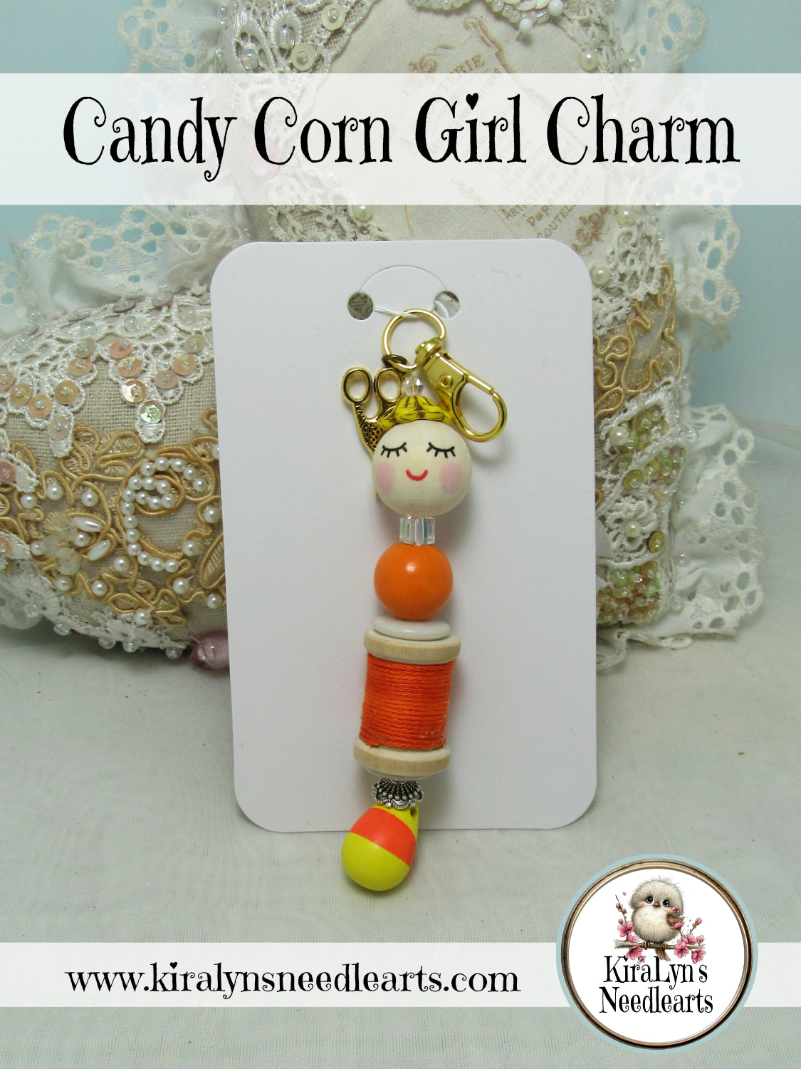 Candy Corn Girl Charm