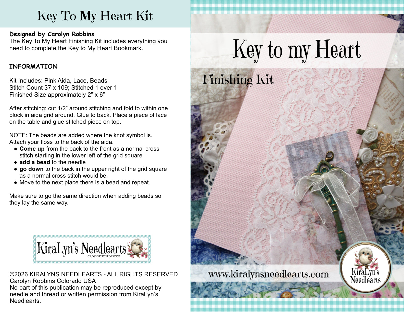 Key to my Heart Finishing Kit