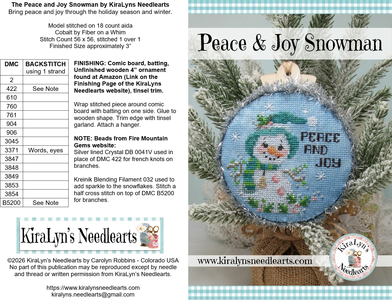 Peace and Joy Snowman