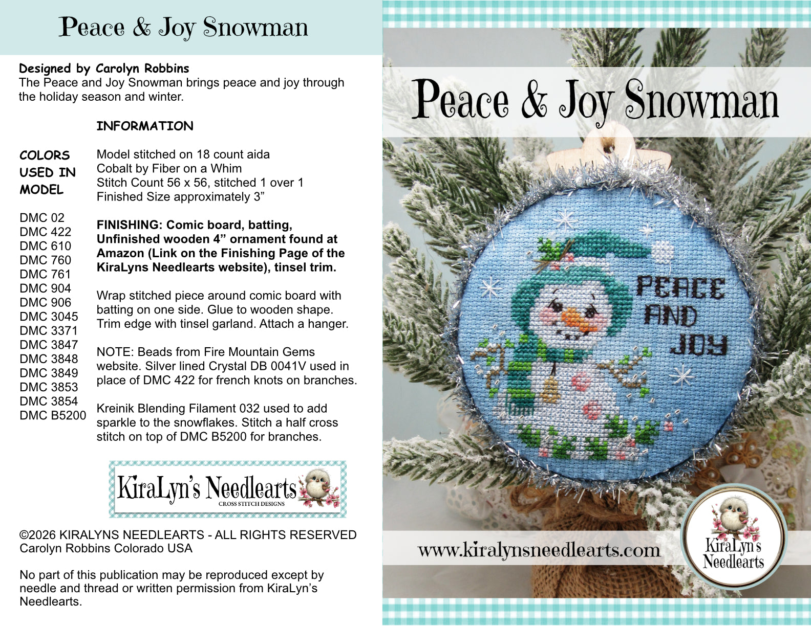 Peace and Joy Snowman