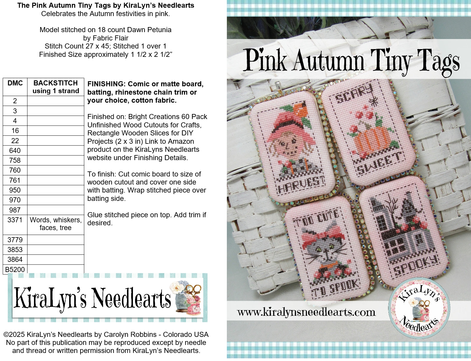 Pink Autumn Tiny Tags