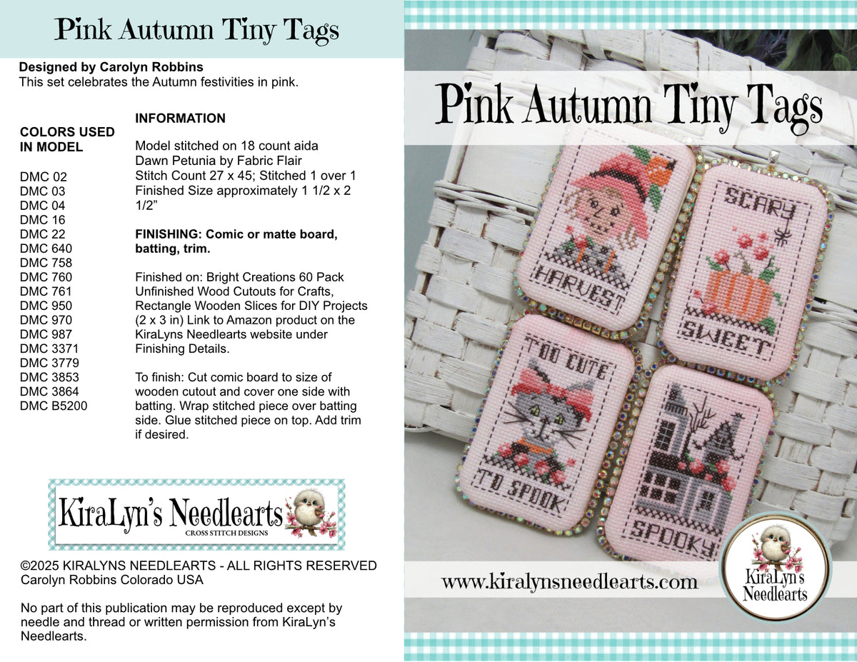 Pink Autumn Tiny Tags