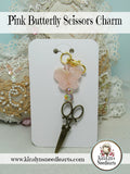 Pink Butterfly Scissors Charm