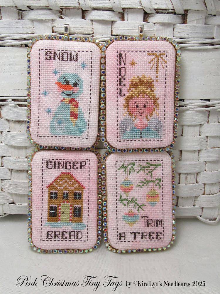 Pink Christmas Tiny Tags