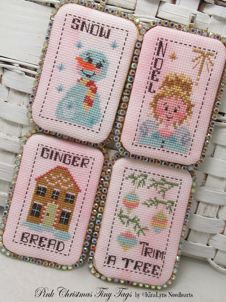 Pink Christmas Tiny Tags
