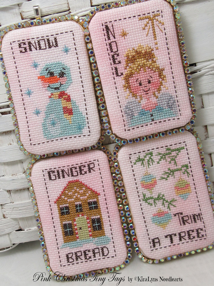 Pink Christmas Tiny Tags