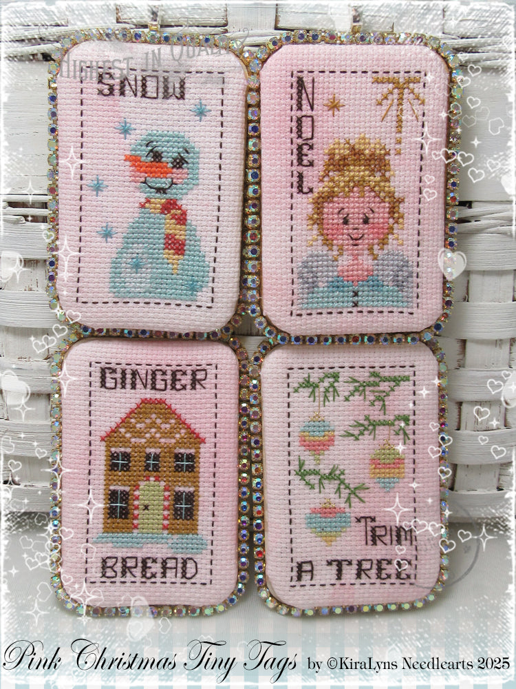 Pink Christmas Tiny Tags