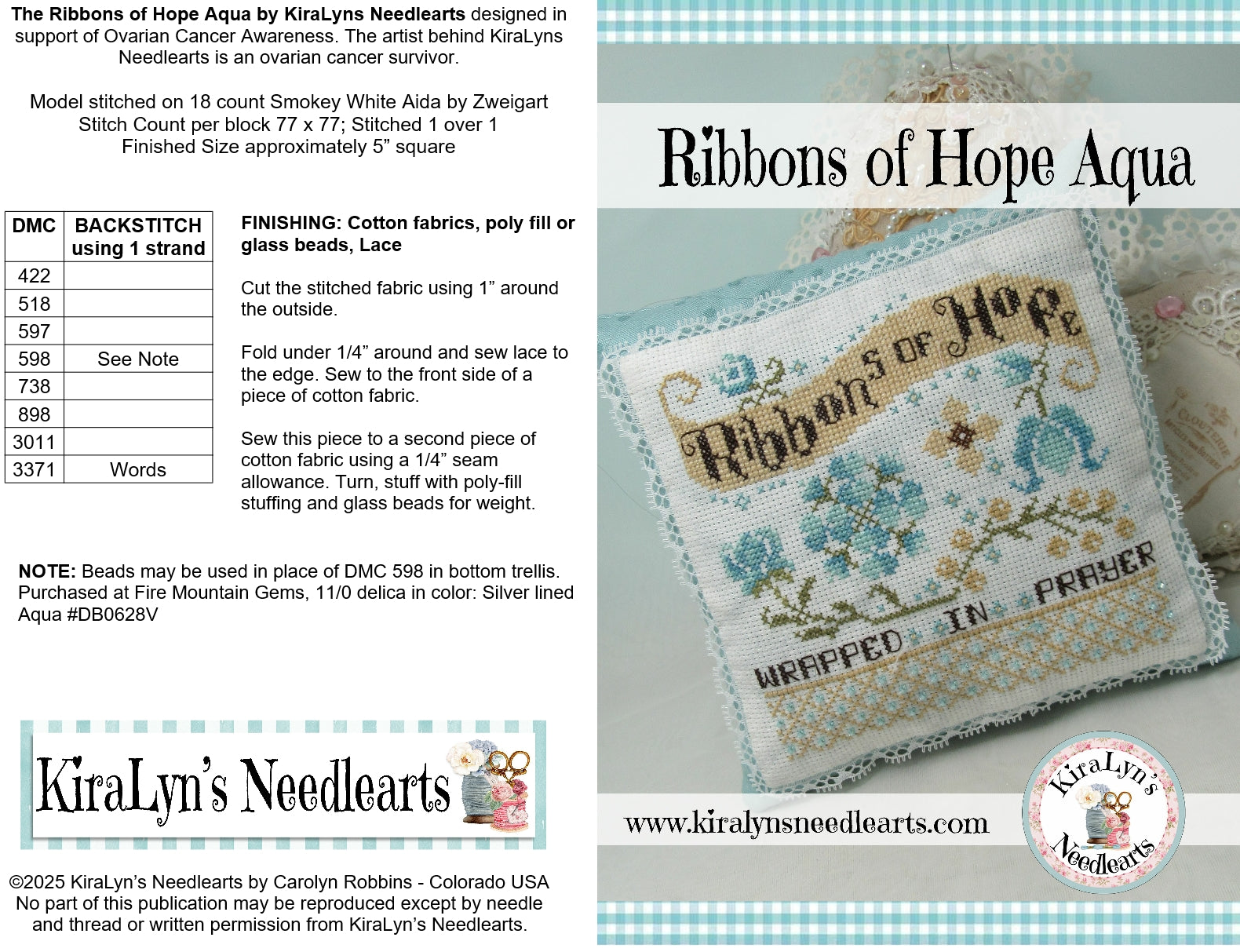 Ribbons of Hope Aqua