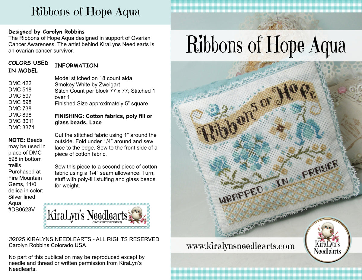 Ribbons of Hope Aqua