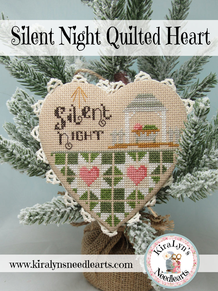 Silent Night Quilted Heart
