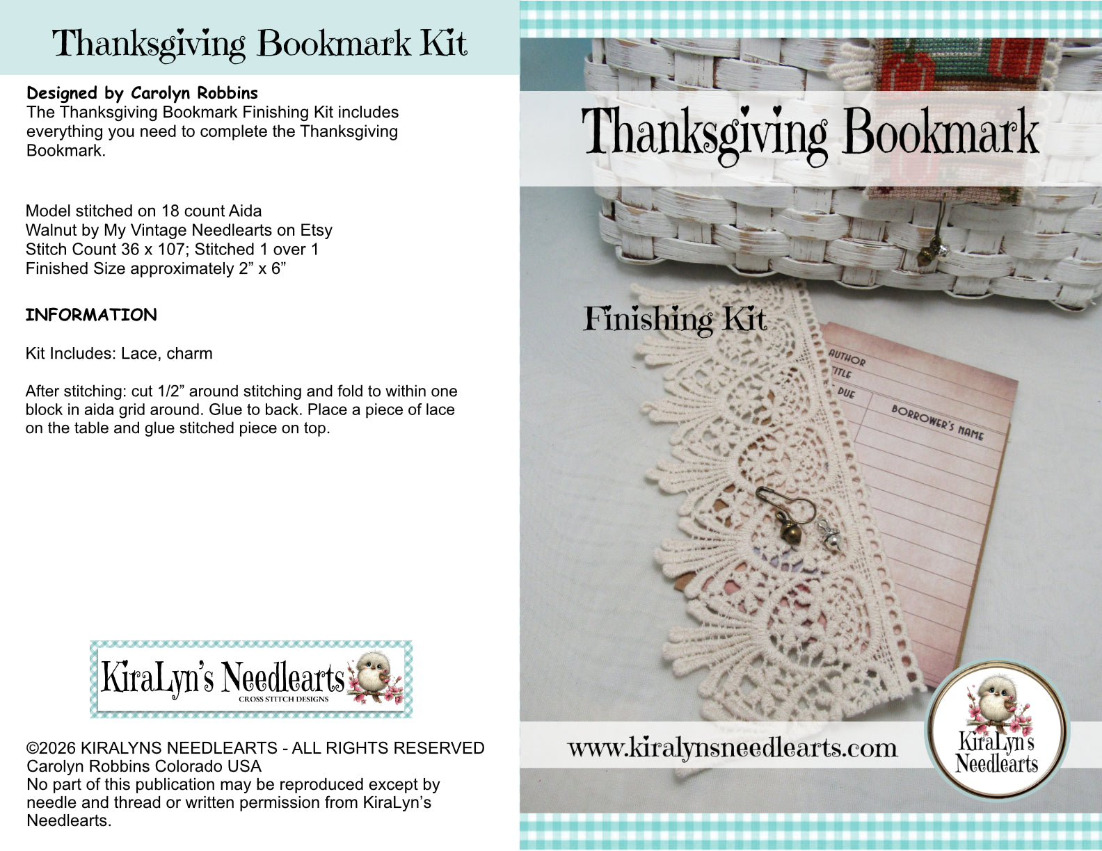 Thanksgiving Bookmark Kit
